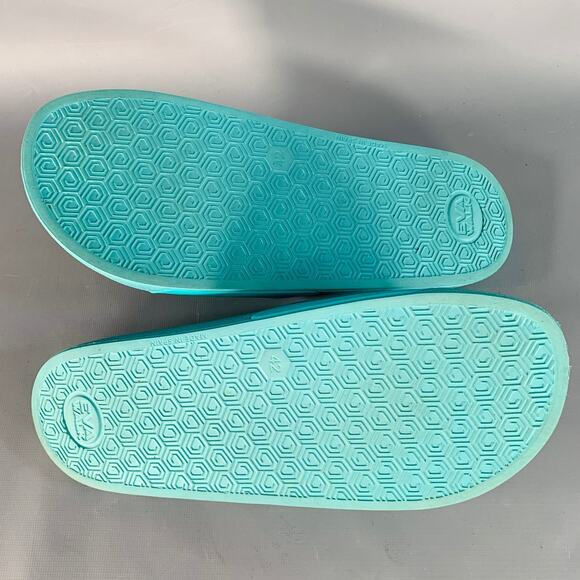 J.W.ANDERSON Size 9 Blue Green Anchor Logo Acetate Pool Slide Sandals main image 10